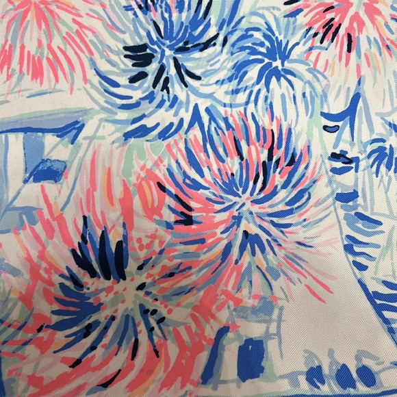 NWT Lilly Pulitzer GWP Beach Hat, Sea To Shining Sea, Fireworks, Sun Hat - Picture 5 of 8